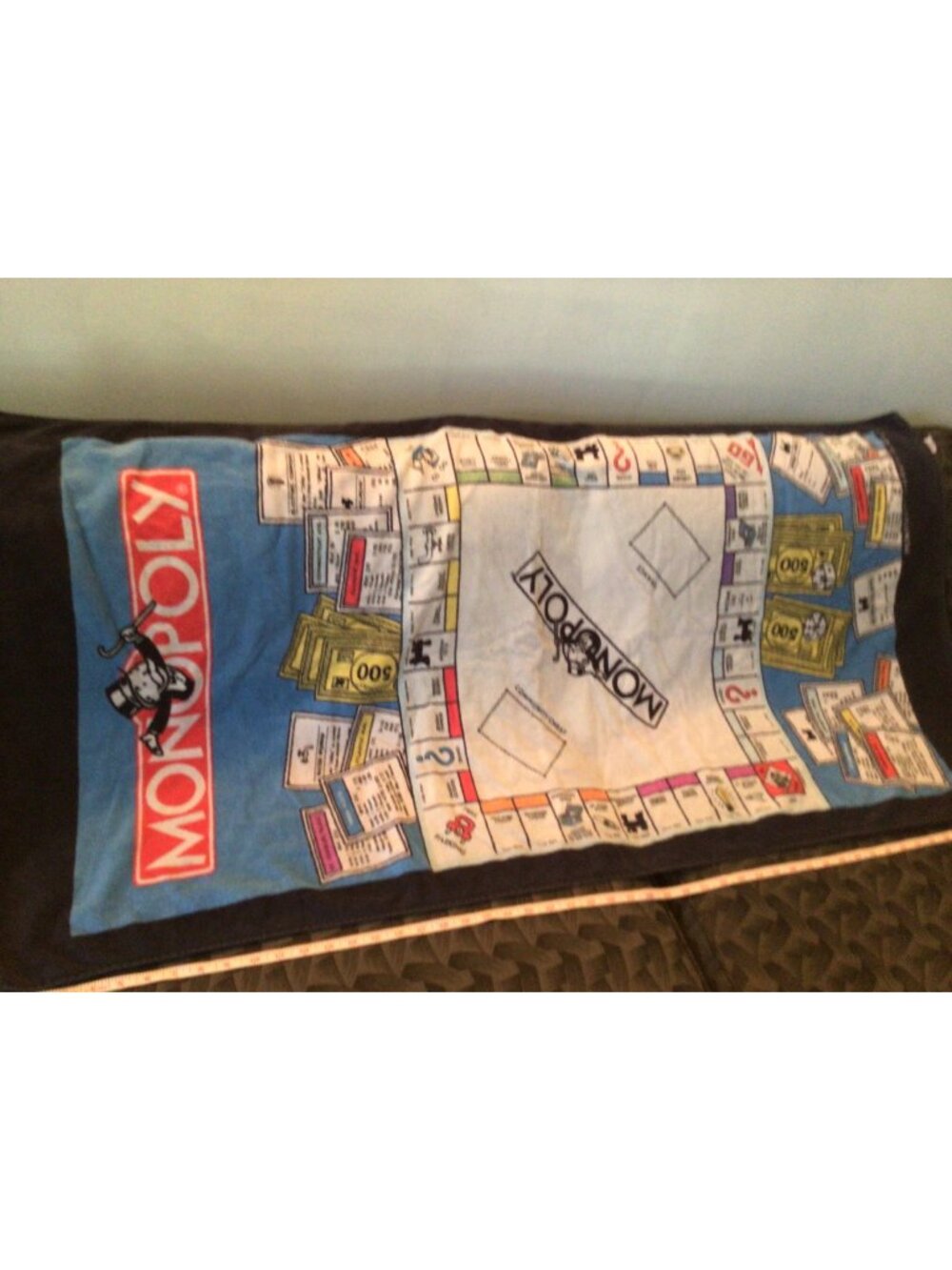 Monopoly Board Game Beach Towel 29"x54" Retro vintage Hiltrex Parker Brothers